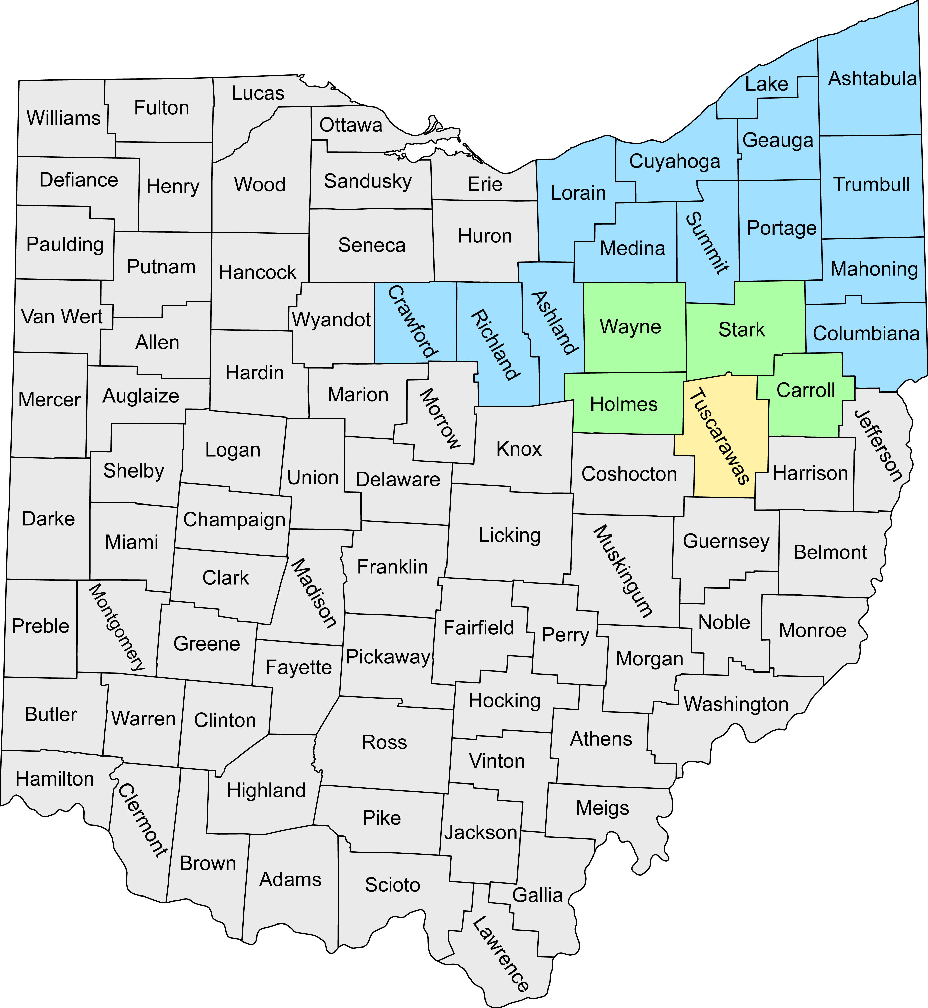 Ohio Counties Served | Bates and Hausen, LLC